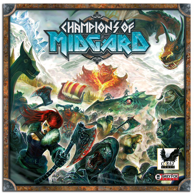 Champions of Midgard (DE) Grundspiel inkl. 3x Promo-Pakete, Brettspiel, Corax Games