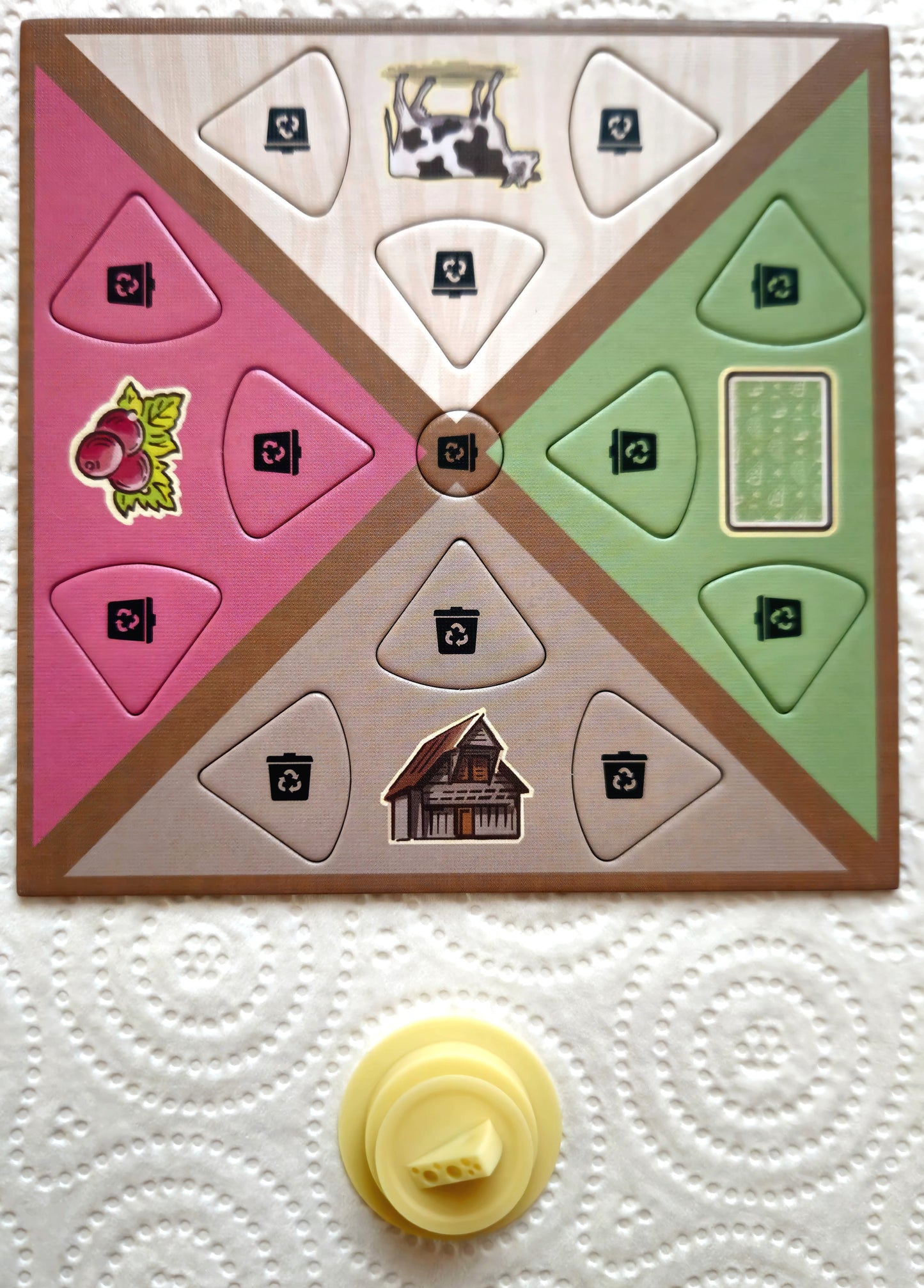 Fromage: Deluxe Upgrades: 108 Holz-Tokens & Lazy Susan Playmat