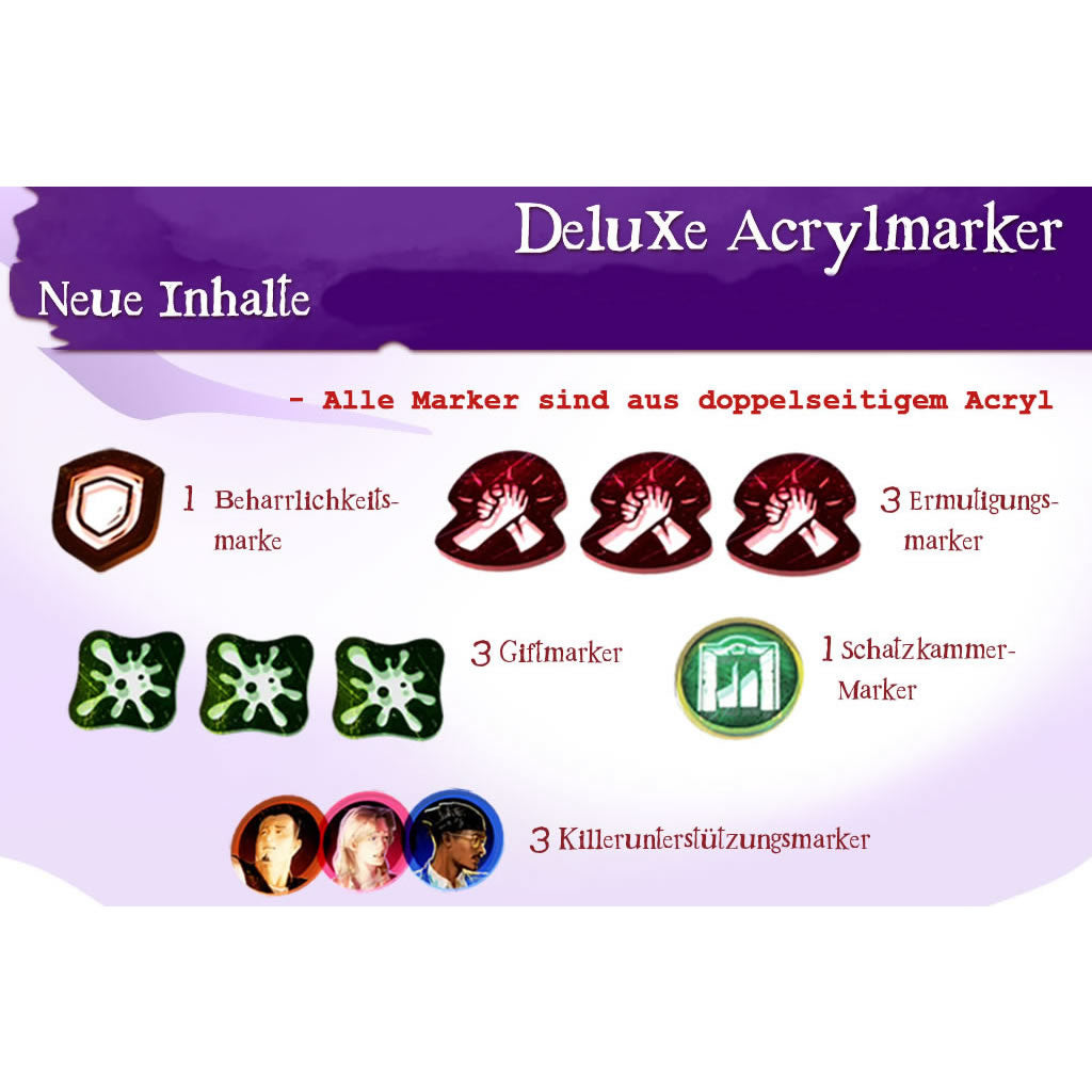 Terrorscape: Deluxe Acrylic Tokens - New Content, Materialübersicht