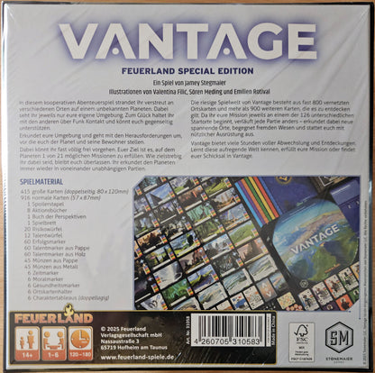 Vantage: Feuerland Special Edition (DE), Brettspiel, ovp, Feuerland Spiele