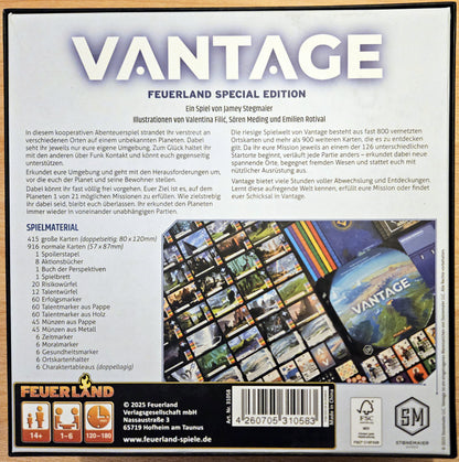 Vantage: Feuerland Special Edition (DE), Brettspiel, gebraucht, Feuerland Spiele
