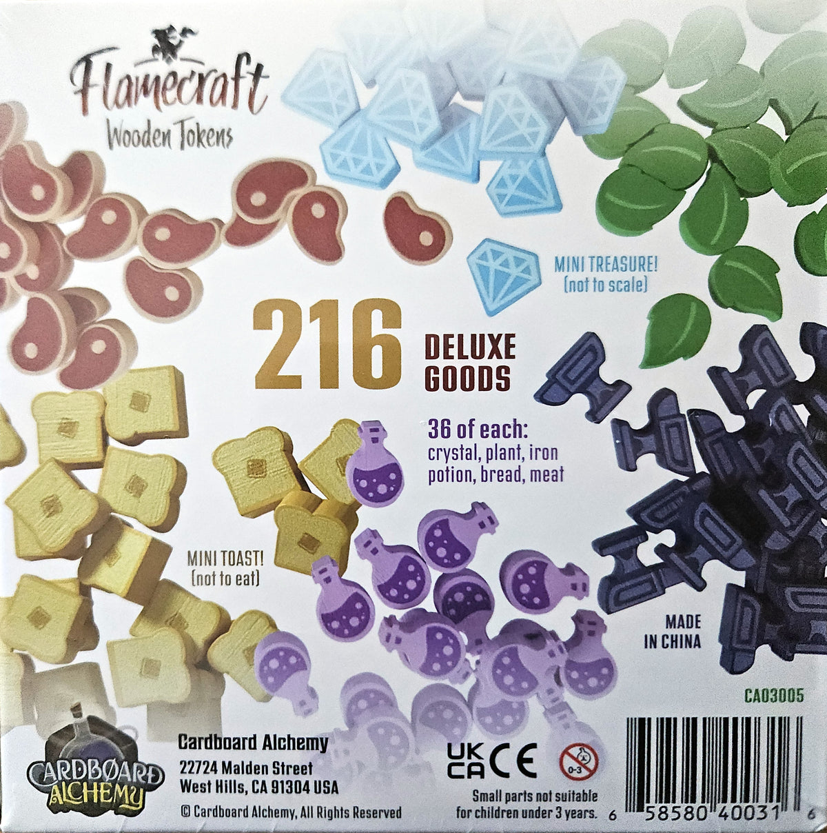 Flamecraft: Wooden Tokens Deluxe Goods, 216 Ressourcen Holzmarker, Erweiterung
