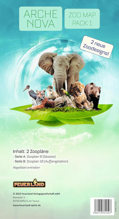 Arche Nova: Zoo Map Pack 1 & 2 (DE), Bundle, Brettspiel-Erweiterung, Feuerland
