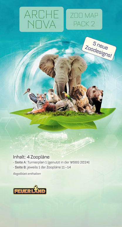 Arche Nova: Zoo Map Pack 1 & 2 (DE), Bundle, Brettspiel-Erweiterung, Feuerland