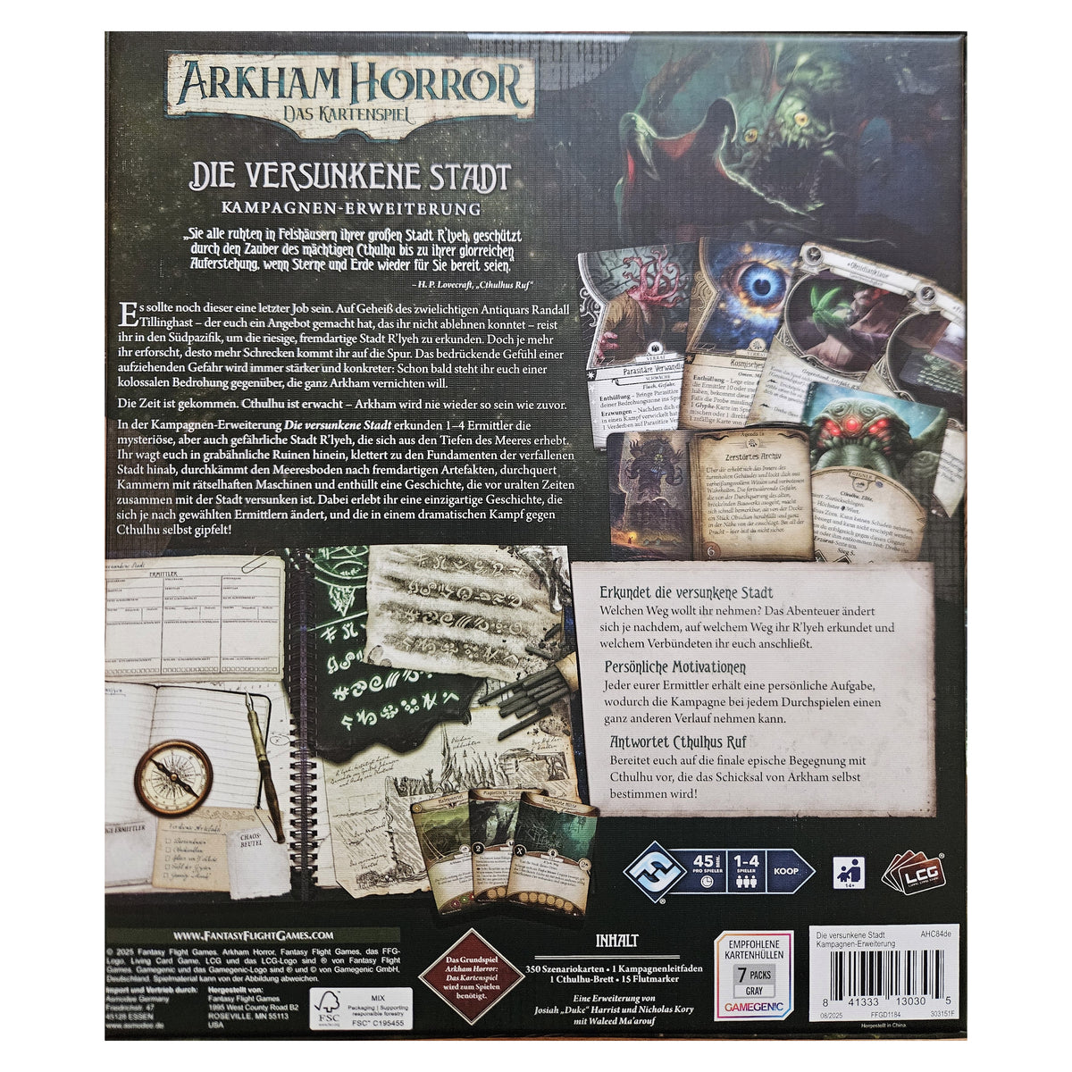 Arkham Horror Das Kartenspiel LCG (DE): Die Versunkene Stadt, Ermittler- & Kampagnen-Erweiterung