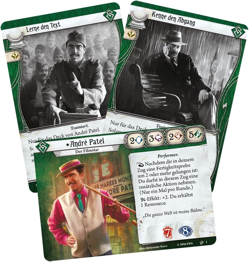 Arkham Horror LCG Das Kartenspiel: 5x spielfertige Ermittlerdecks, Erweiterungen