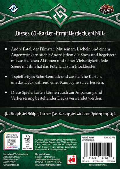 Arkham Horror LCG Das Kartenspiel: 5x spielfertige Ermittlerdecks, Erweiterungen