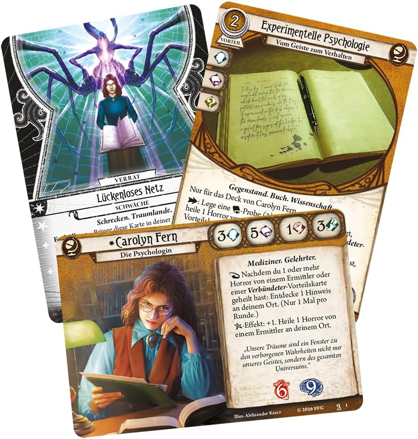 Arkham Horror LCG Das Kartenspiel: 5x spielfertige Ermittlerdecks, Erweiterungen