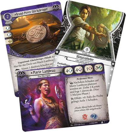 Arkham Horror LCG Das Kartenspiel: 5x spielfertige Ermittlerdecks, Erweiterungen