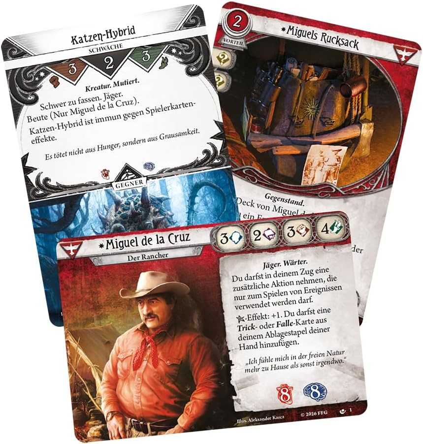 Arkham Horror LCG Das Kartenspiel: 5x spielfertige Ermittlerdecks, Erweiterungen