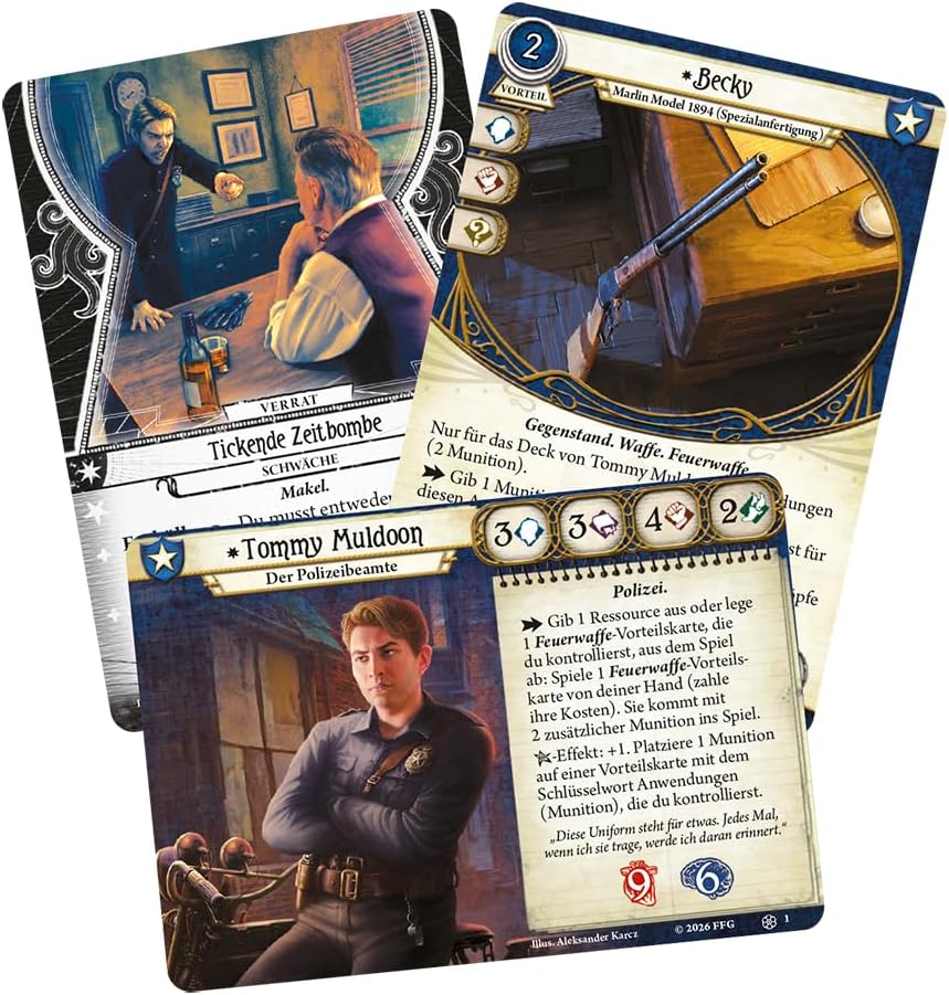 Arkham Horror LCG Das Kartenspiel: 5x spielfertige Ermittlerdecks, Erweiterungen