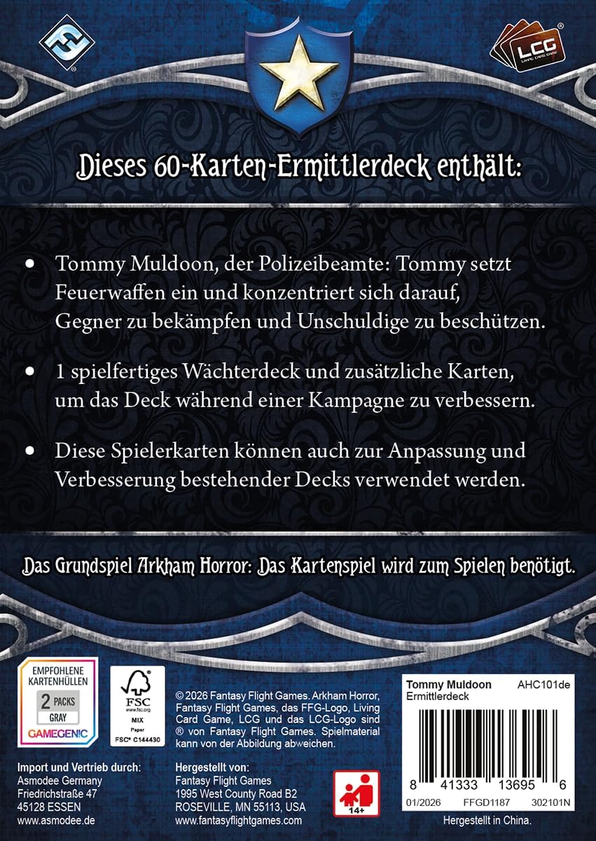Arkham Horror LCG Das Kartenspiel: 5x spielfertige Ermittlerdecks, Erweiterungen