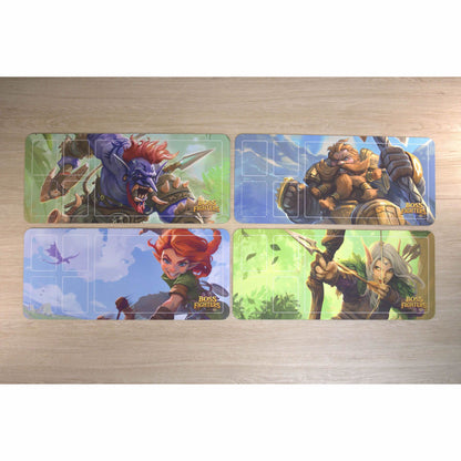 Boss Fighters QR Bundle (DE): Grundspiel & 4 Neopren-Playmats