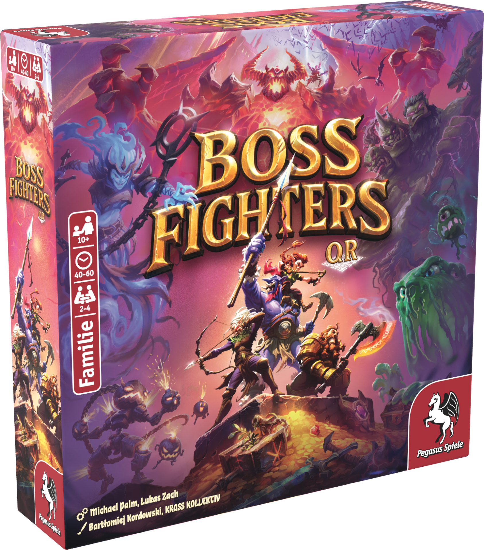 Boss Fighters QR, Deutsche Version, Pegasus Spiele, 3D-Box