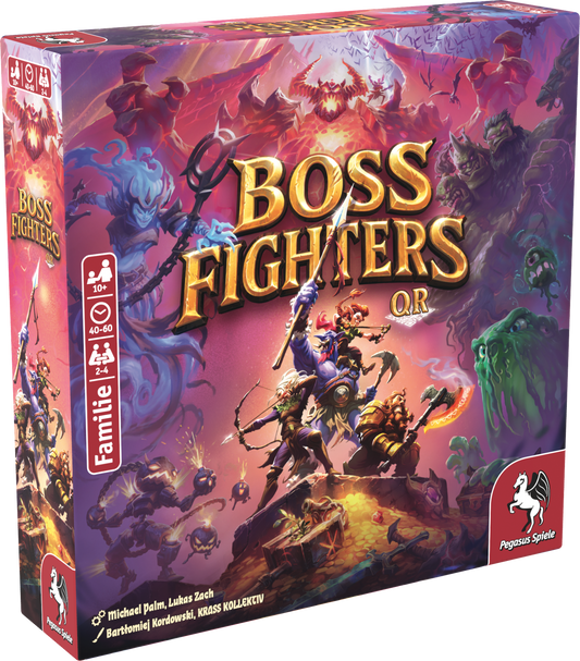 Boss Fighters QR, Deutsche Version, Pegasus Spiele, 3D-Box