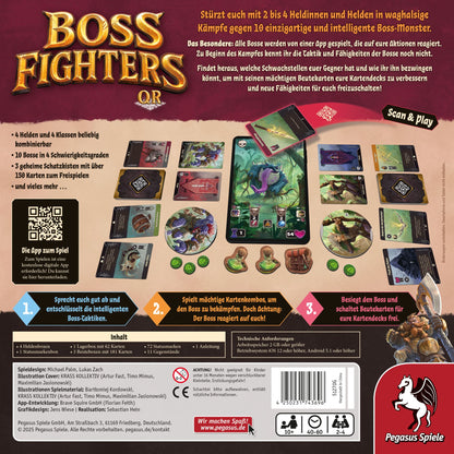 Boss Fighters QR, Deutsche Version, Pegasus Spiele, Rückseite