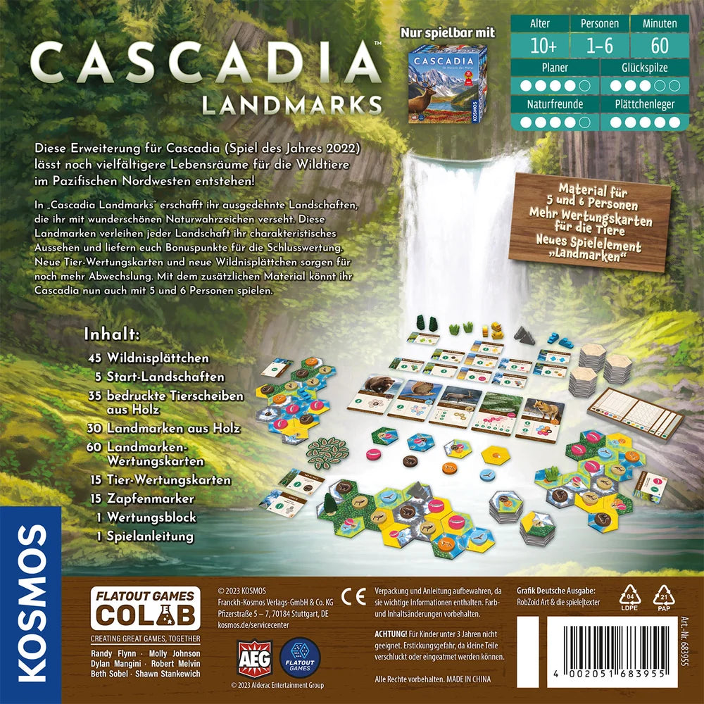 Cascadia: Landmarks (DE), Erweiterung zum Spiel des Jahres 2022, KOSMOS