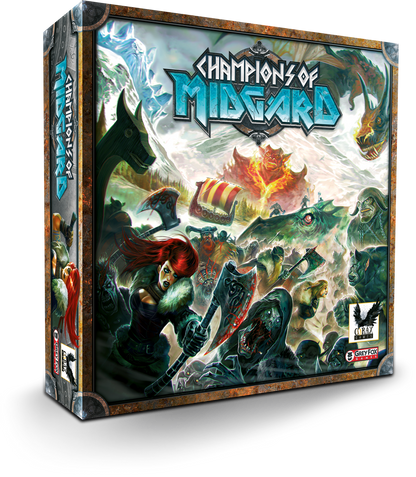 Champions of Midgard (DE) Grundspiel inkl. 3x Promo-Pakete, Brettspiel, Corax Games