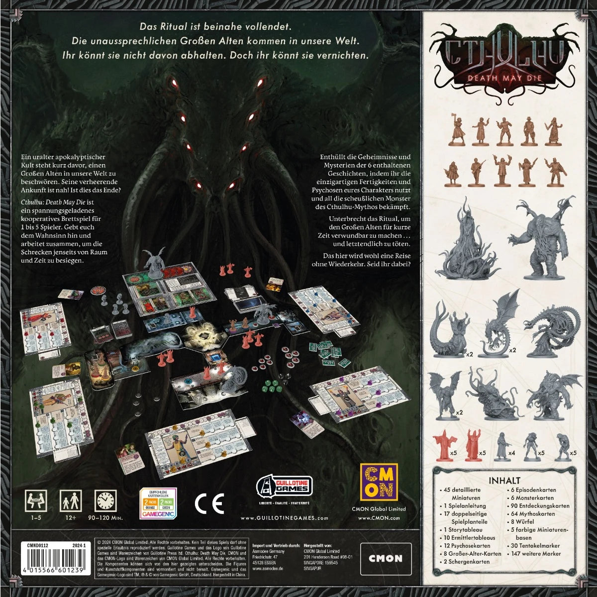 Cthulhu Death May Die: Staffel 1 (DE), Grundspiel, CMON/Asmodee