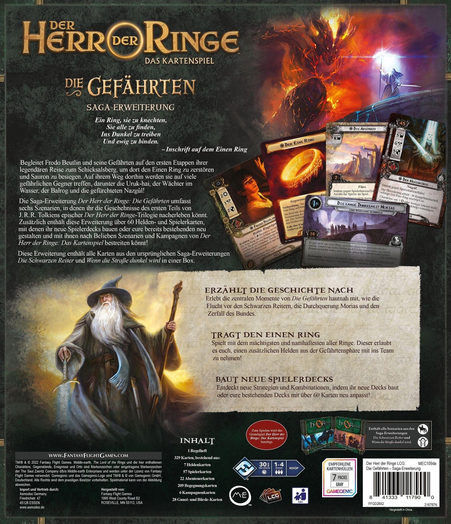 Der Herr der Ringe: Das Kartenspiel LCG (DE): Bundle mit 3 Saga-Erweiterungen: Die Gefährten, Die Zwei Türme, Die Rückkehr des Königs
