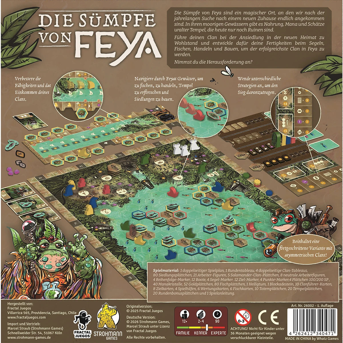 Die Sümpfe von Feya (DE), Brettspiel, Strohmann Games, Kenner-/Expertenspiel