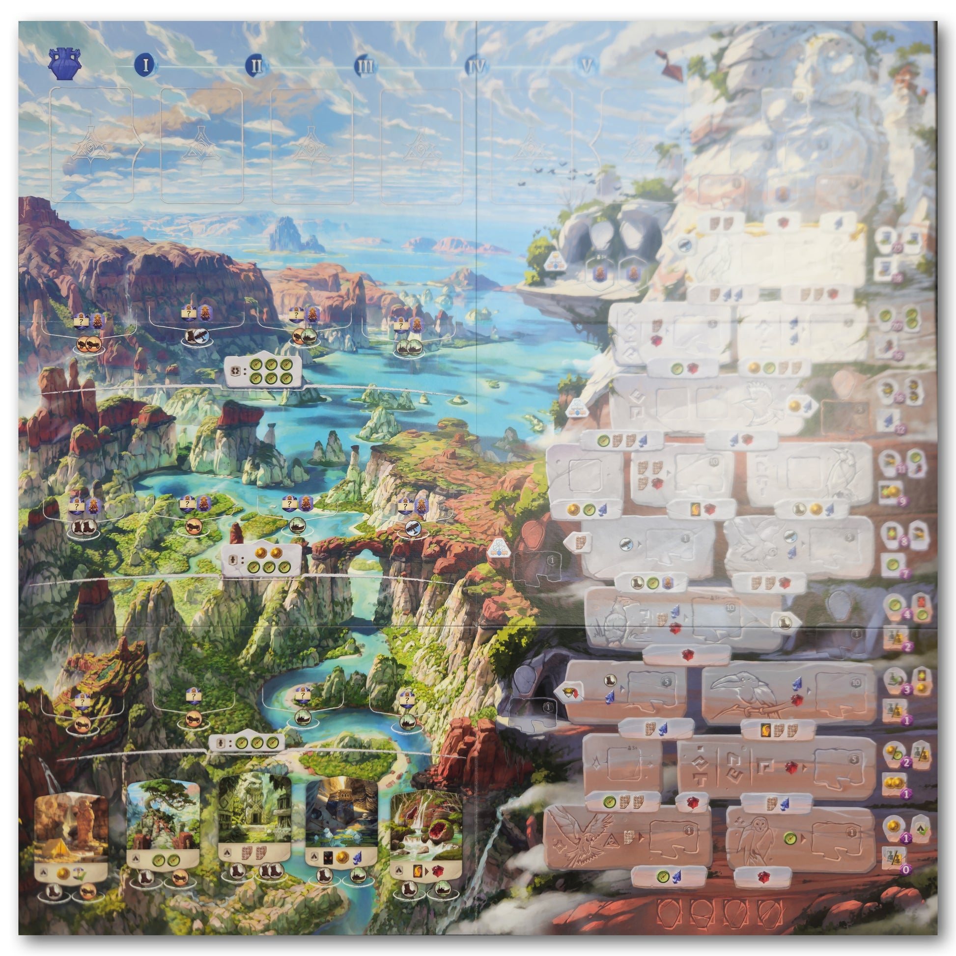 Die verlorenen Ruinen von Arnak - Abenteuerkiste, Spielplan: Tag-Seite