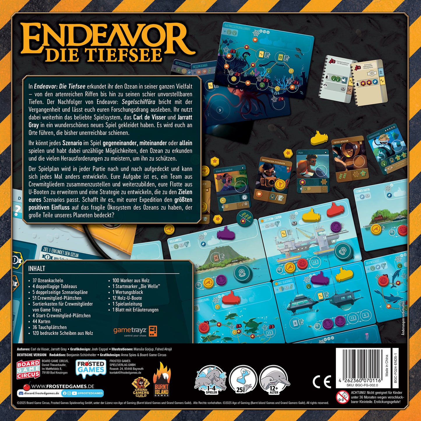 Endeavor die Tiefsee, Retail-Edition, Rückseite