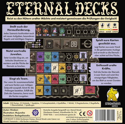Eternal Decks (DE), deutsche Ausgabe, Kartenspiel, kooperatives Brettspiel, Hiroken