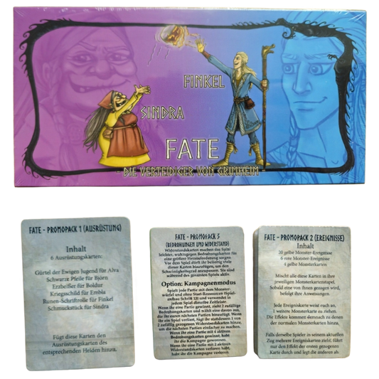 4 Erweiterungen für "Fate: Die Verteidiger von Grimheim", deutsch, Brettspiel