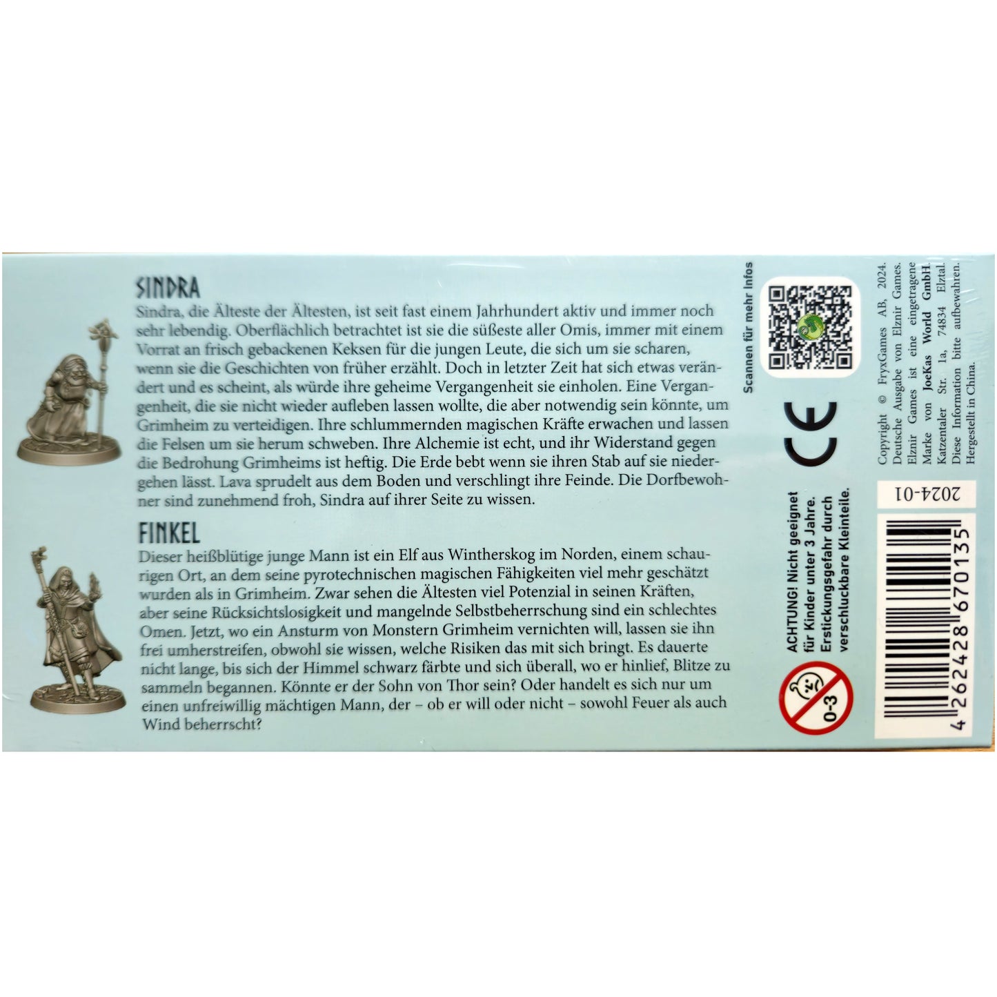 Fate: Die Verteidiger von Grimheim: Sindra & Finkel Heldenerweiterung, Rückseite