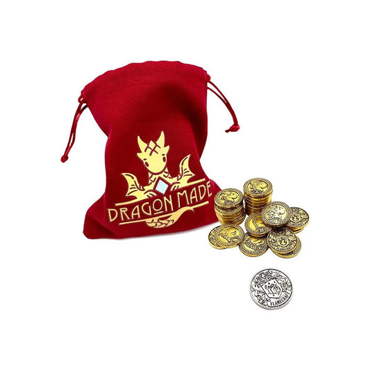 Flamecraft: Metal Coins - Series 2, 24 Metallmünzen +Beutel, Deluxe-Erweiterung