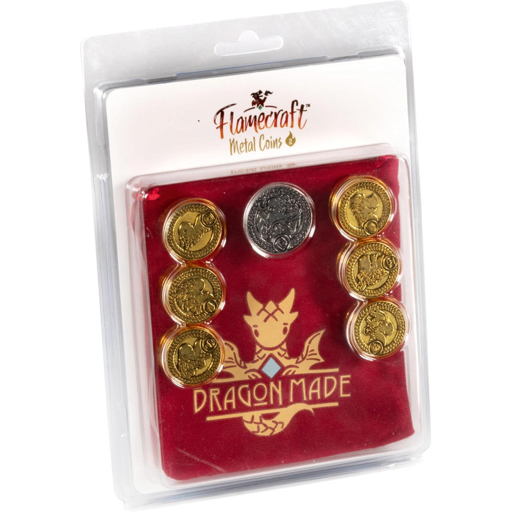 Flamecraft: Metal Coins - Series 2, 24 Metallmünzen +Beutel, Deluxe-Erweiterung