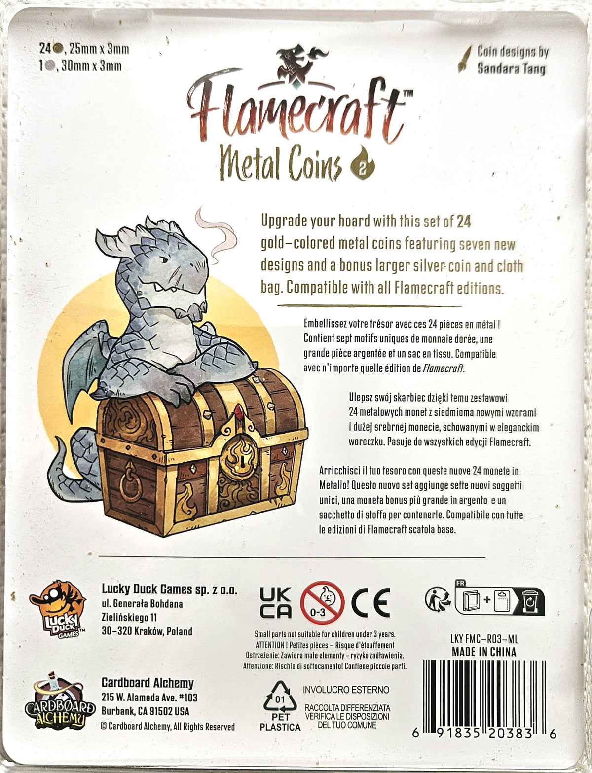 Flamecraft: Metal Coins - Series 2, 24 Metallmünzen +Beutel, Deluxe-Erweiterung