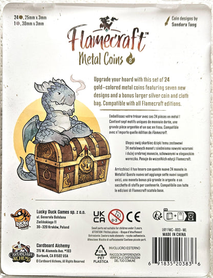 Flamecraft: Metal Coins - Series 2, 24 Metallmünzen +Beutel, Deluxe-Erweiterung