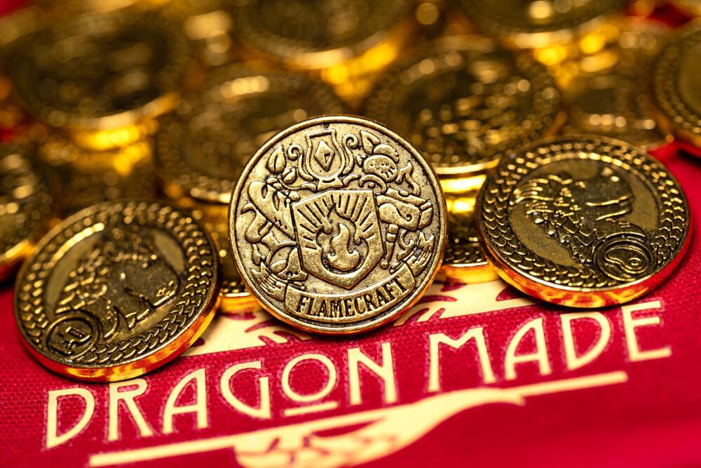 Flamecraft: Metal Coins - Series 2, 24 Metallmünzen +Beutel, Deluxe-Erweiterung