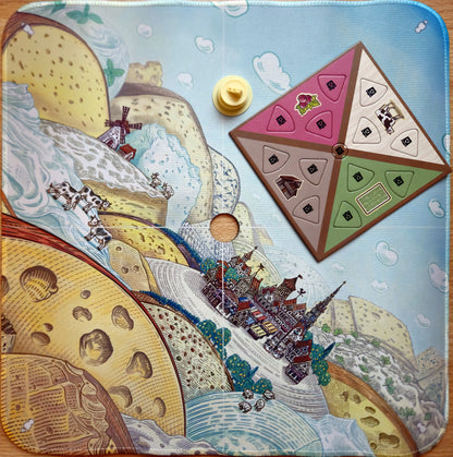 Fromage: Deluxe Upgrades: 108 Holz-Tokens & Lazy Susan Playmat