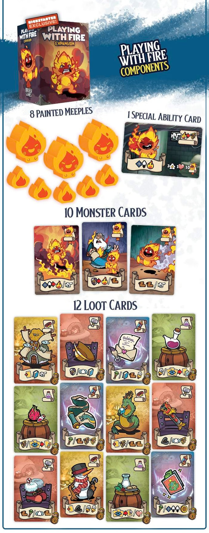 Keep the Heroes Out: Playing With Fire, Monster Expansion, Kickstarter Info