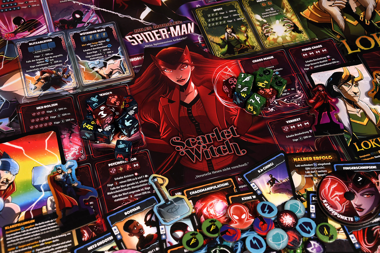 Marvel Dice Throne: Scarlet Witch, Thor, Loki & Spider-Man (DE)