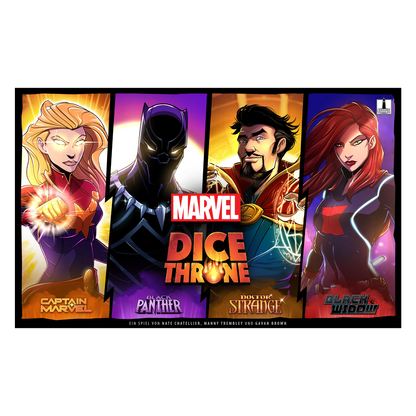 Marvel Dice Throne: Captain Marvel, Black Panther, Doctor Strange & Black Widow (DE)