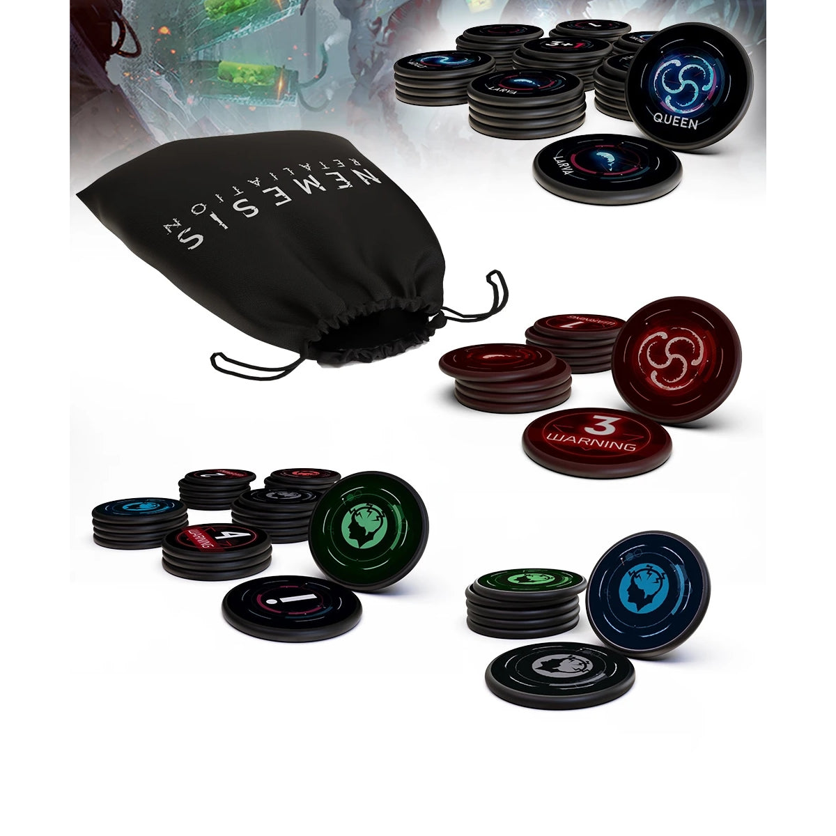 Nemesis Classic: Acrylic Pack, Chips, Inhalt