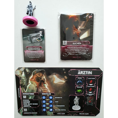 Nemesis Medic Expansion Ärztin, mit Sundrop, Spielmaterial