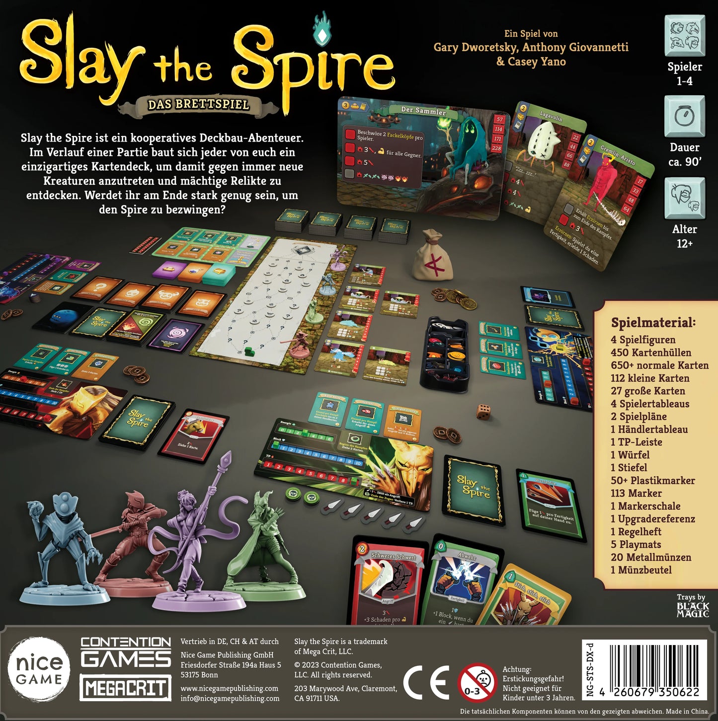 Slay the Spire: Das Brettspiel, Collectors Edition, Deutsche Version, Rückseite
