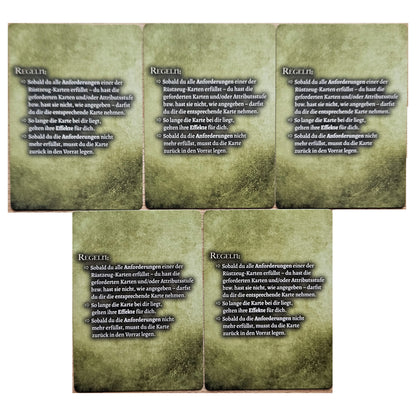 Tainted Grail: Item Sets, 5 Rüstzeug-Karten, Promo, Fall of Avalon, DE