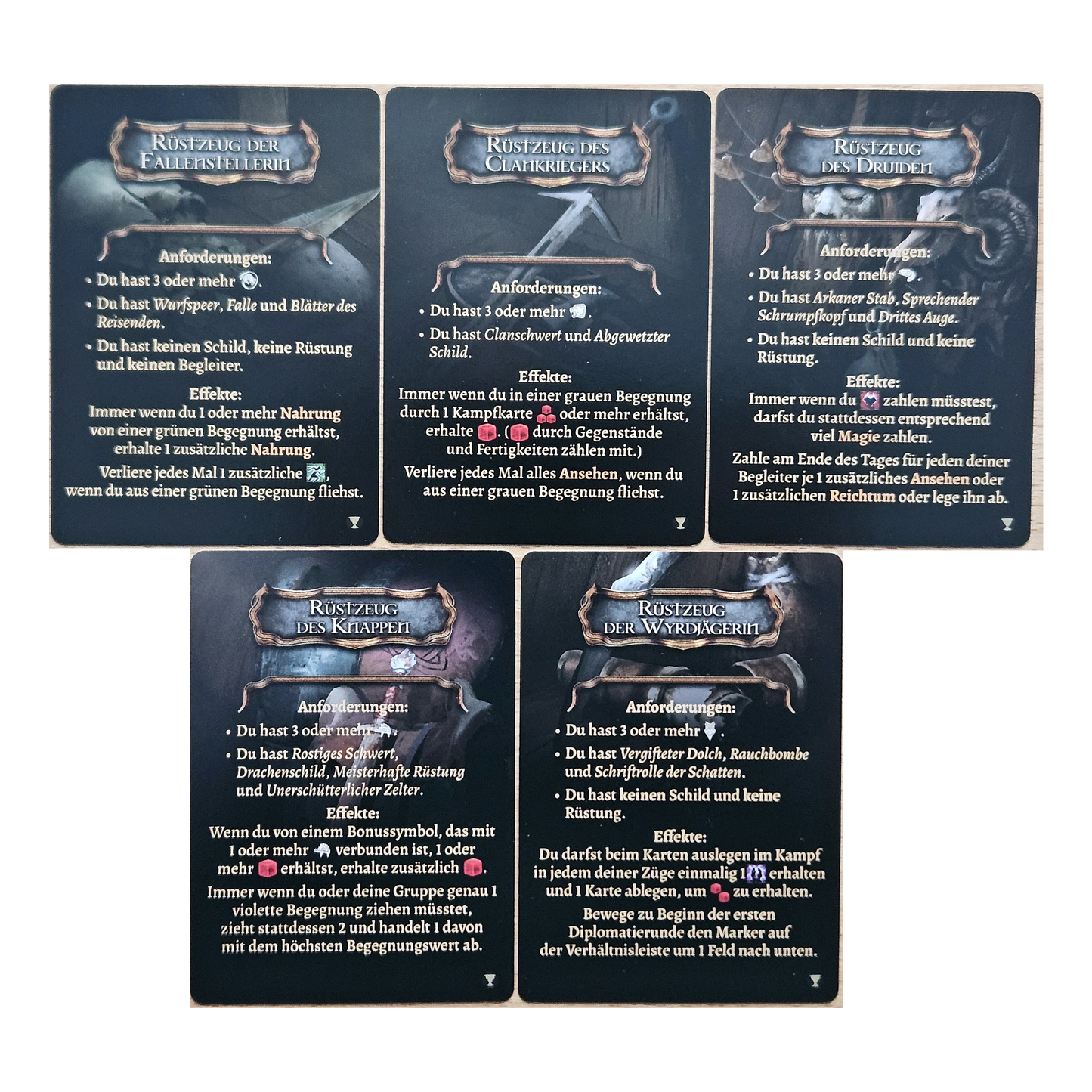 Tainted Grail: Item Sets, 5 Rüstzeug-Karten, Promo, Fall of Avalon, DE