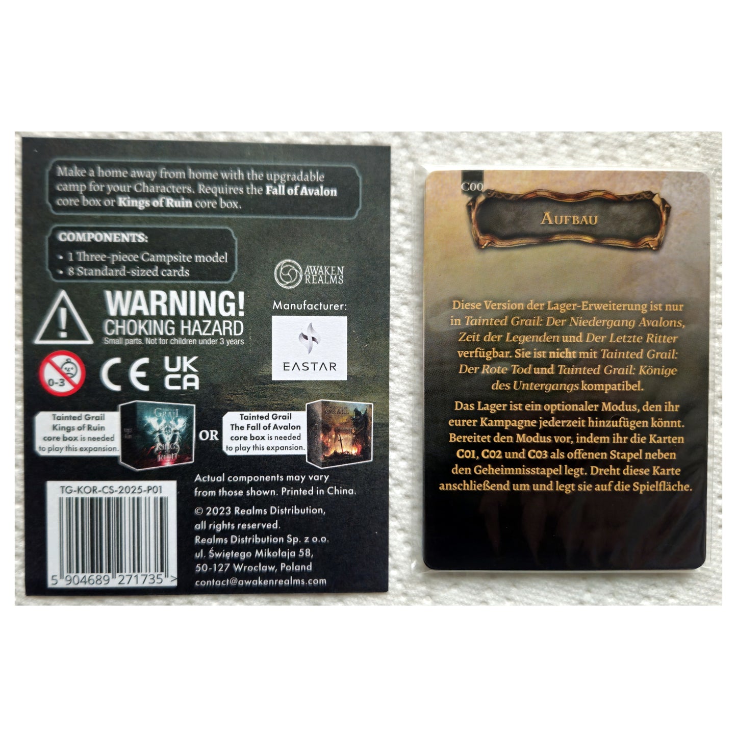 Tainted Grail: Modular Campsite, mit Sundrop, DE, Mini-Erweiterung, Gamefound