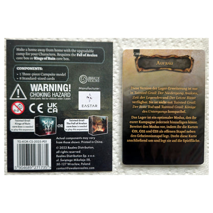 Tainted Grail: Modular Campsite, mit Sundrop, DE, Mini-Erweiterung, Gamefound