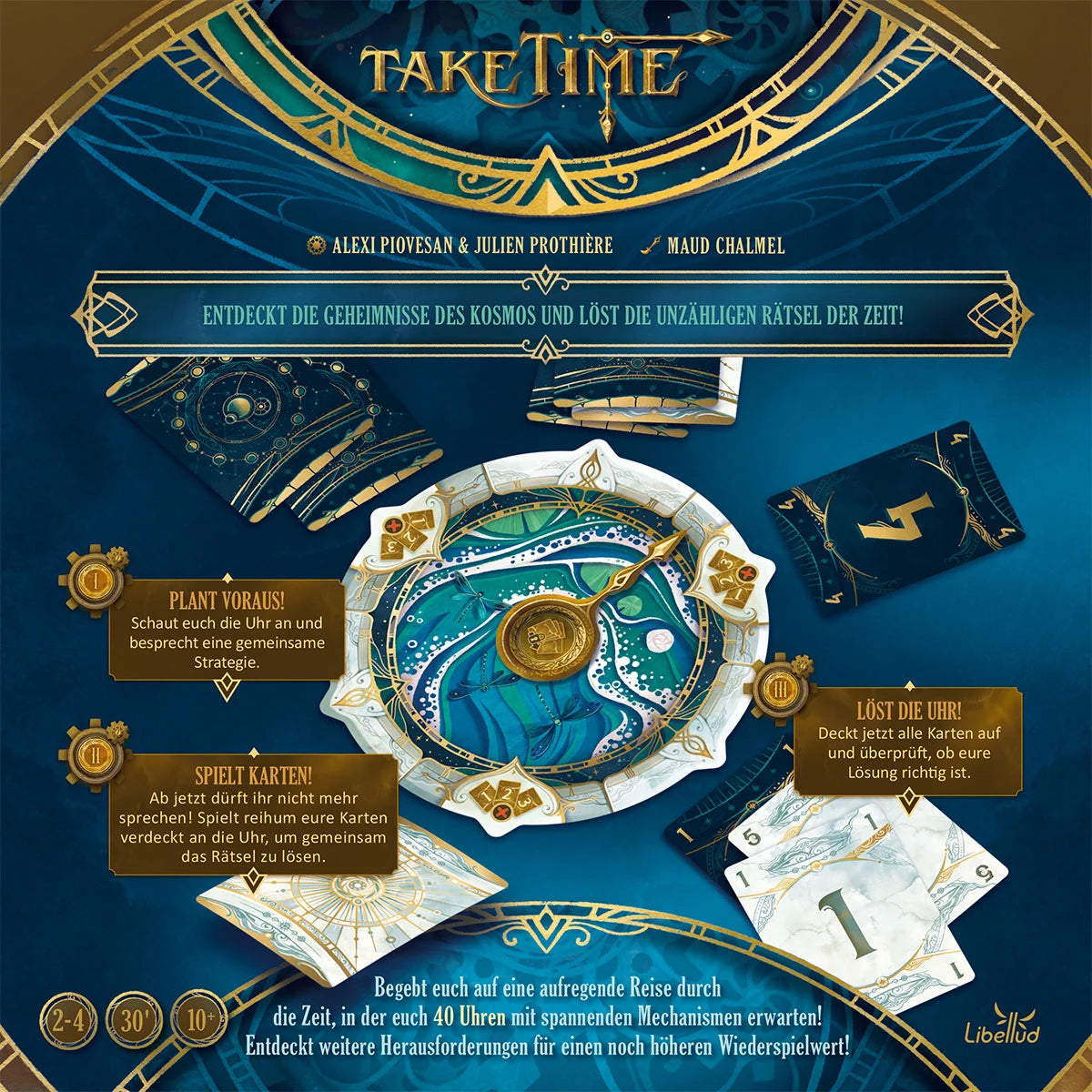 Take Time (DE), Brettspiel, kooperatives Kartenspiel von Libellud/Asmodee