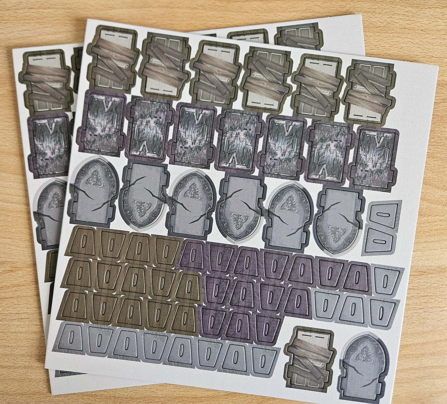 Terrorscape: Deluxe Token Pack #1, Block-Token-Pappfiguren, Inhalt, Stanzbögen