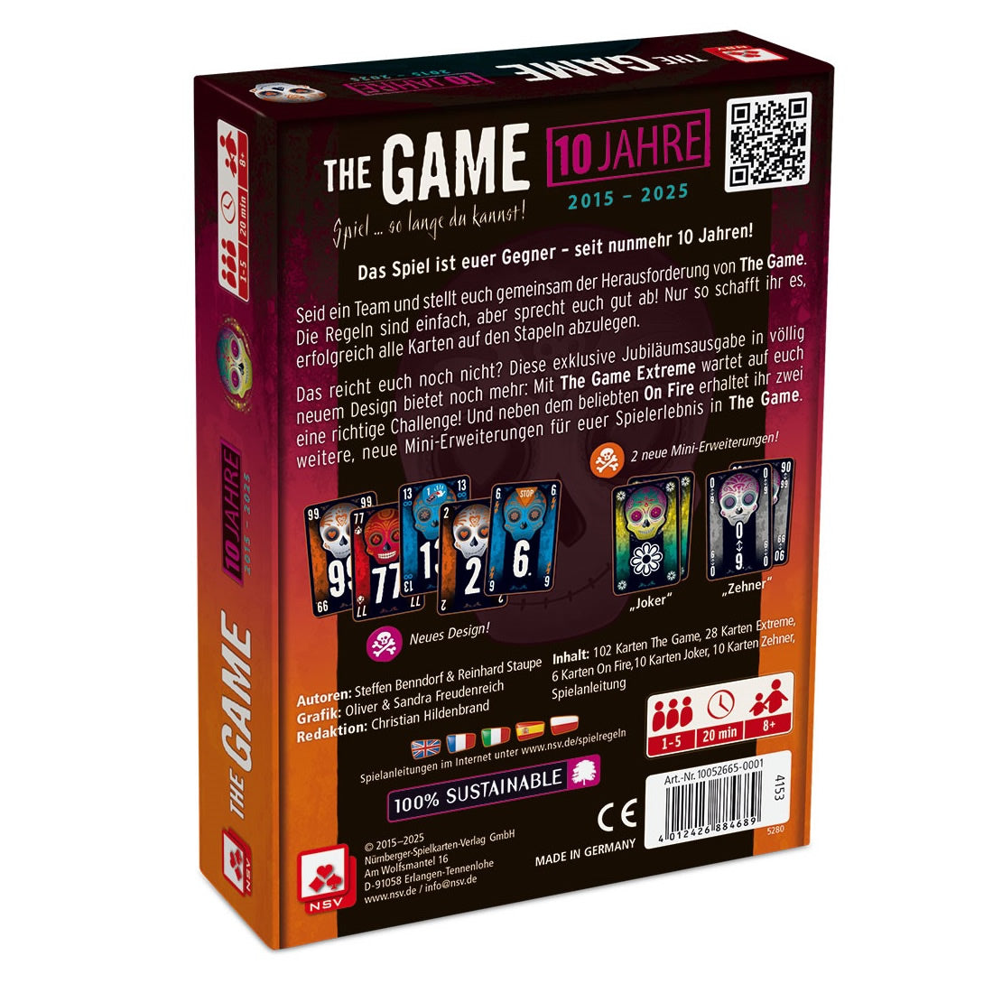 The Game 10 Jahre Limited Edition (DE), Jubiläumsedition, Kartenspiel, Nürnberger Spielkarten-Verlag