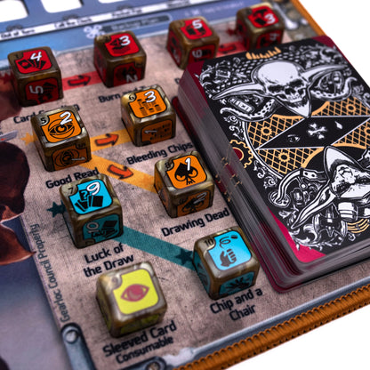 Too Many Bones: Riffle, the Enigma, Gearloc, Spielmaterial